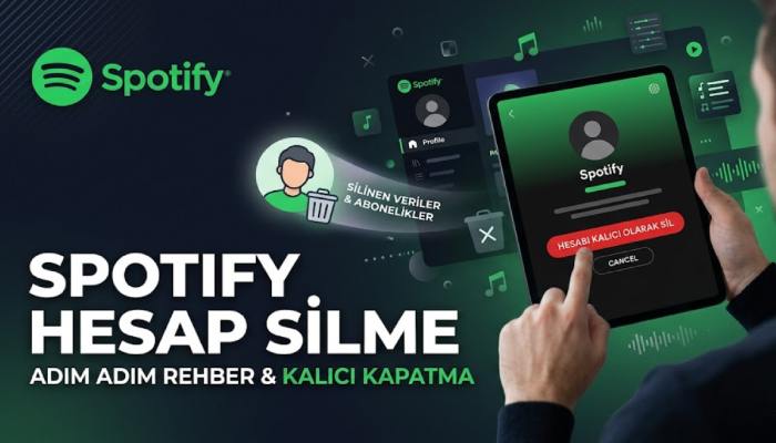 spotify hesap silme